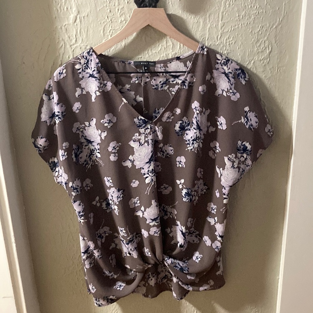 Floral Brown Women's Top